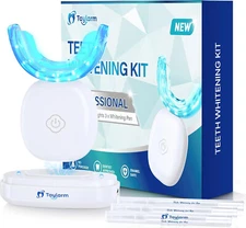 Teeth Whitening Kit with Gel Pen: 32X LED Light Non-Sensitive Tooth Whitener Pro