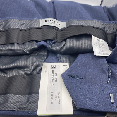 Kenneth Cole REACTION Men's Stretch Slim Fit Dress Pant Blue Heather 30x30 B31 | eBay Kenneth Cole REACTION Men's Stretch Slim Fit Dress Pant Blue Heather 30x30 B31 | eBay