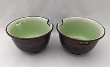 Set of 2 Williams Sonoma Japanese Rice Noodle Bowls Ramen Bowl Chopstick Holder