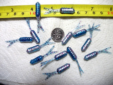 70-1 1/2"-CRAPPIE-PANFISH-STINGERS-GRUBS-MINNOWS-jig-split tails-flukes-scent