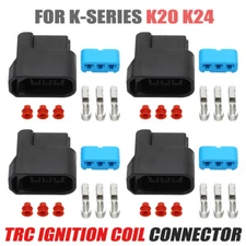 4 For Honda S2000 F20 F22 3Pin Ignition Coil Pack Connector Plug Housing K20 K24