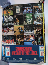 (LOTTO DI 10) 1981-91 Poster canale sportivo LARRY BIRD CELTICS HARTFORD WHALERS