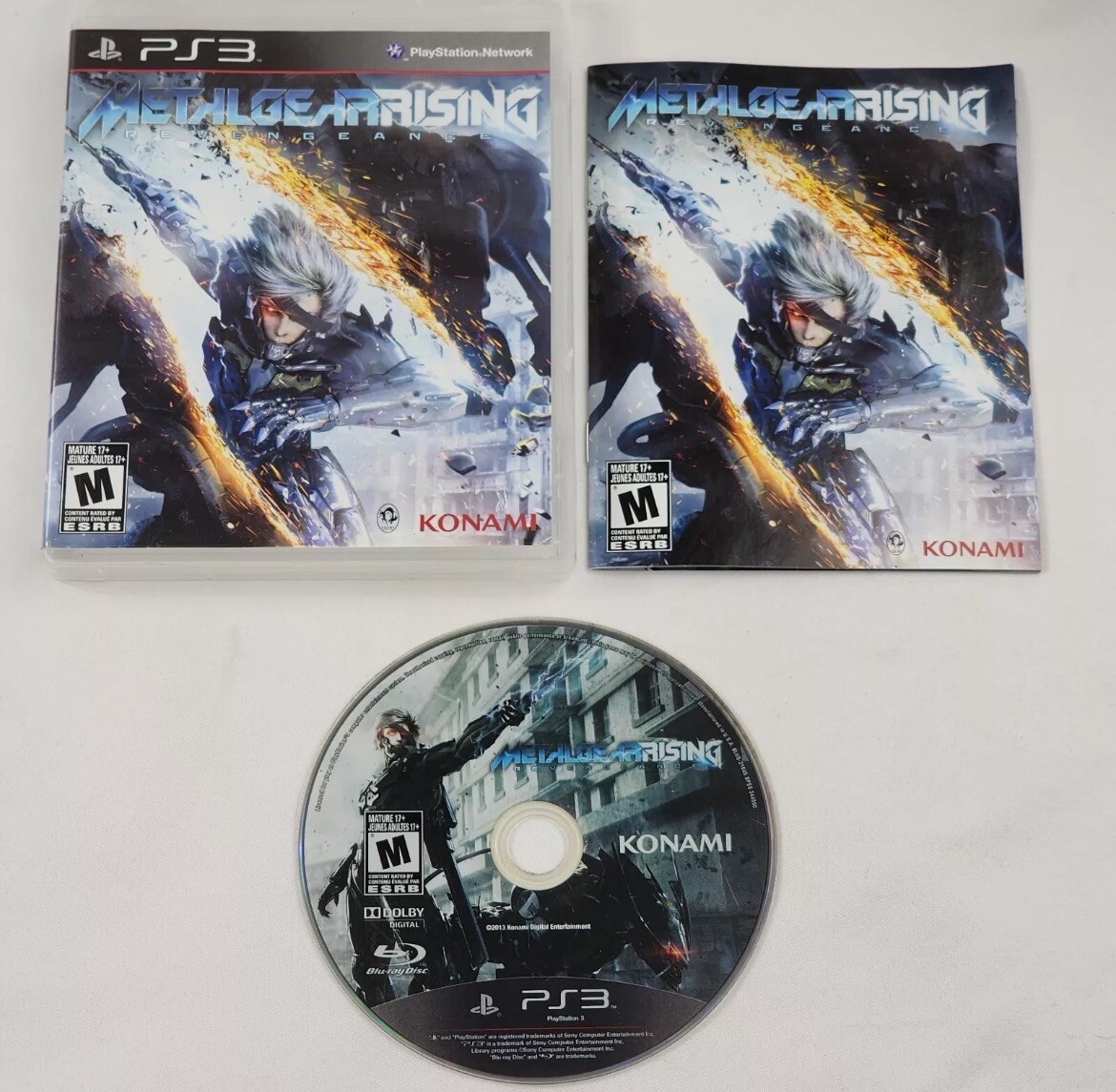 Metal Gear Rising Revengeance PS3 Complete CIB Tested VG Condition