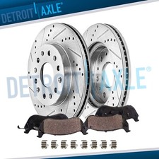 13.58" Front Drilled Disc Brake Rotors Brake Pads for 2021-2024 Cadillac XT5 XT6