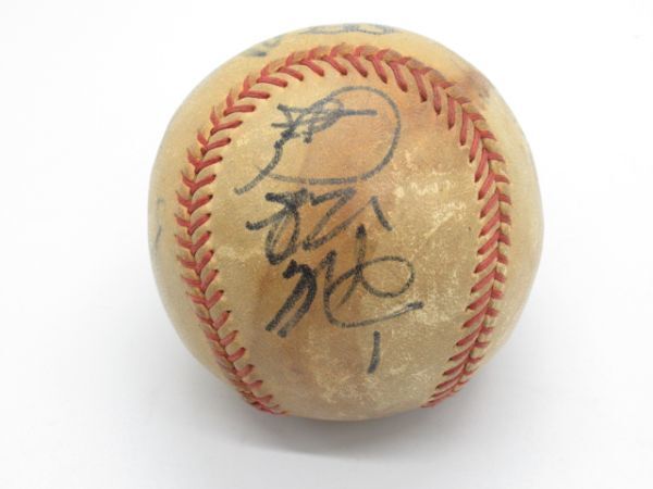 signed ball baseball Yakult Swallows Tsutomu Wakamatsu Yoshinori