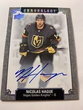 19-20 Nicolas Hague FH-VE-NH Vegas Golden Knights Chronology Rookie Autograph