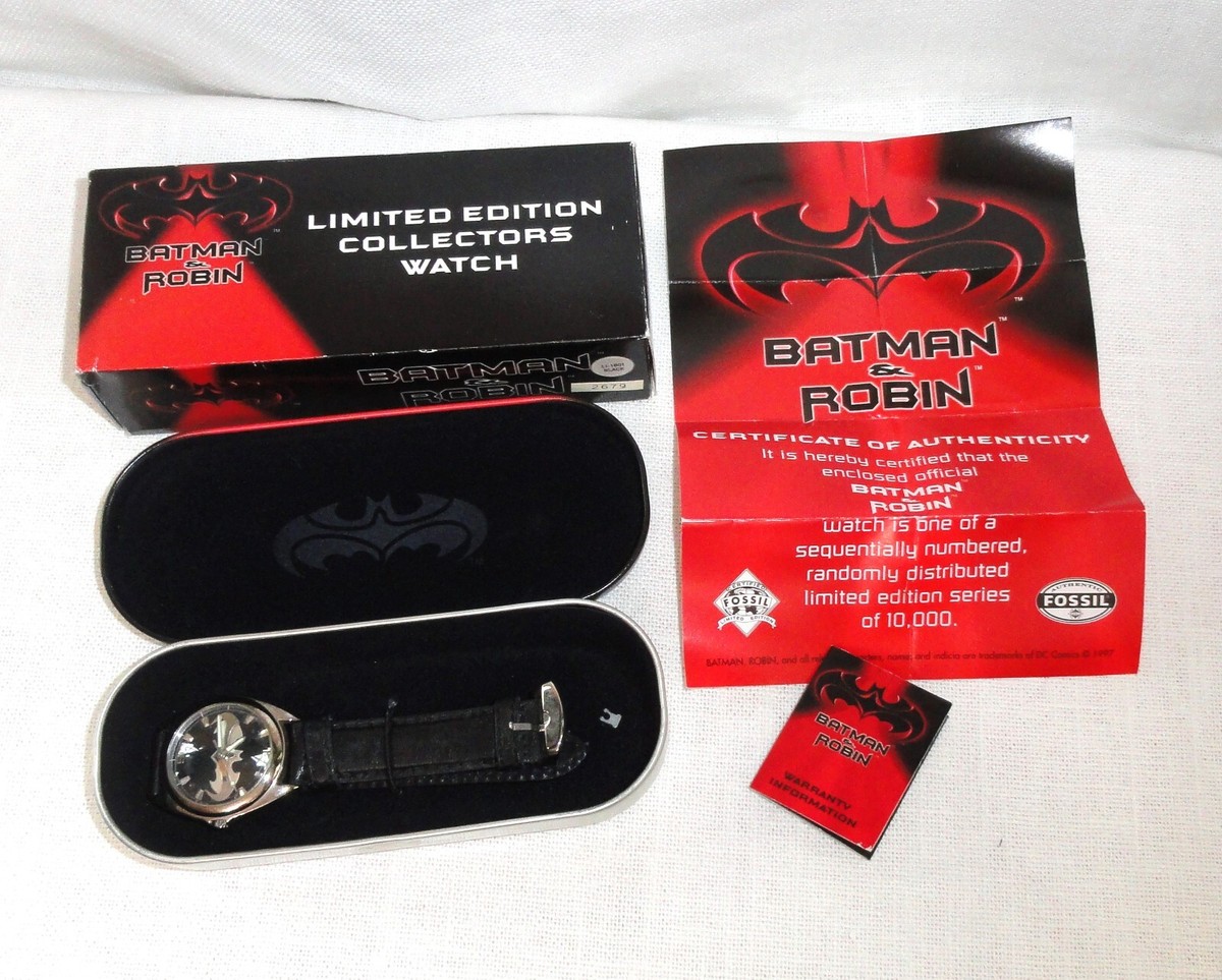 Fossil 1997 Batman & Robin Watch ~ Limited Edition ~ LI-1601 