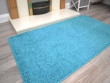 Thick Chunky Plain Washable Shaggy Hearth Rugs Non Slip Dark Light Fireside Mat