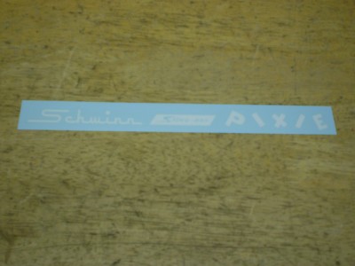 Schwinn Stingray Pixie Bicycle White Chainguard Decal