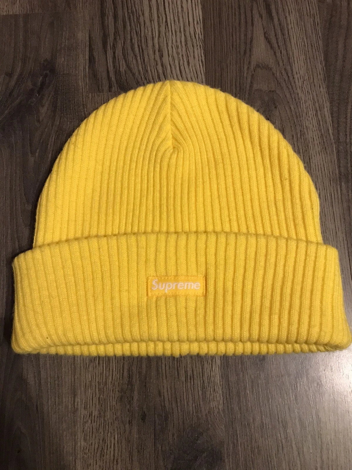 Supreme Wide Rib Beanie jaune