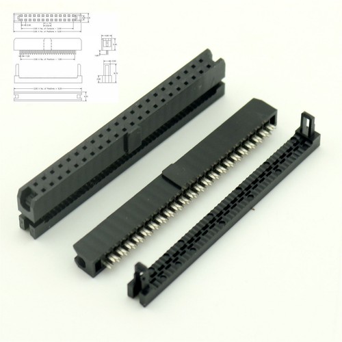 10x Pitch 2mm 2.0mm 2x22 Pin 44 Pin IDC FC Female Header Socket Cable Connector - Picture 2 of 8