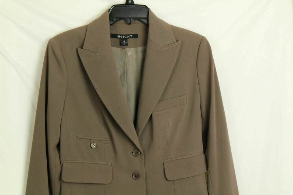 Blazer chaqueta marrón para mujer INSIGHT talla 4 Foto 3 de 4