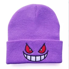 Gengar Beanie One size fits most stitched Skullcap Cap Inspired by Pokemon