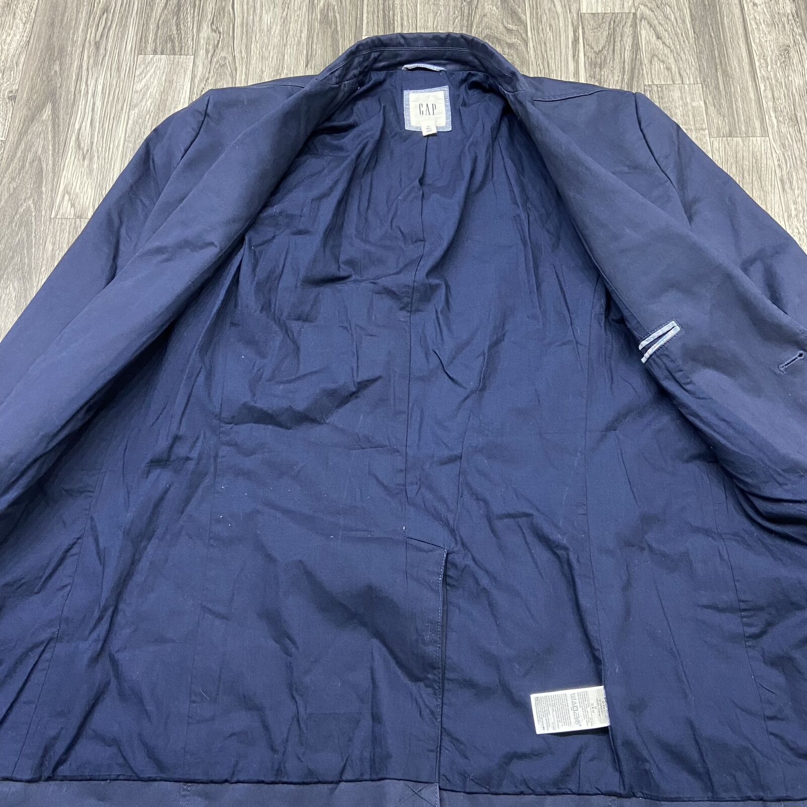 GAP Button Front Lined Stretch Blue Blazer Jacket… - image 7