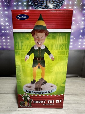 Buddy The Elf with Racoon Bobblehead figure Royal Bobbles - NEW