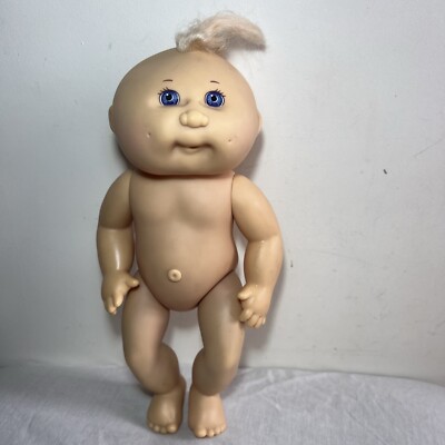Vintage Cabbage Patch Kid Puppe Erstausgabe 1995 blonde Grübchen lila Augen 12 Zoll