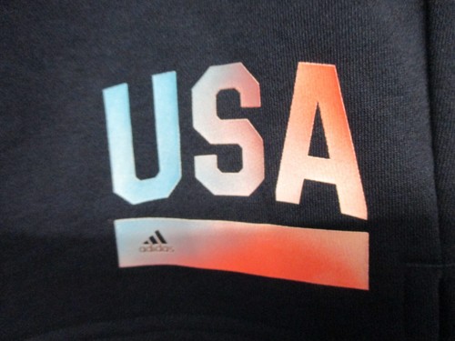 ADIDAS "USA" WOMENS SWEATPANT STYLE SHORTS (LARGE) NWT $30 NAVY SOFT & COMFY FIT - Picture 6 of 6