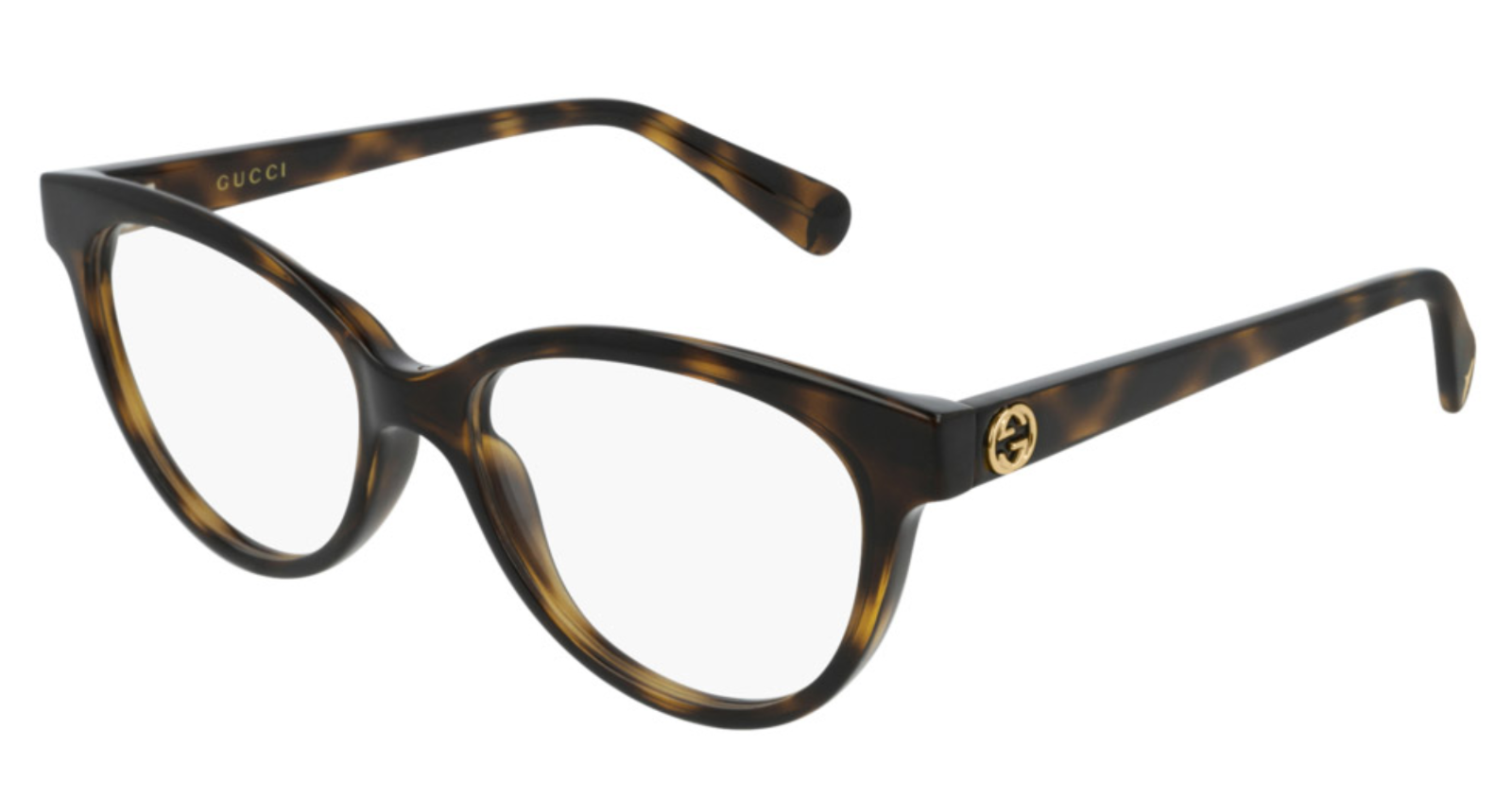 GUCCI GG0373O 52mm Havana Brown Gold Eyeglass Frames Made in Italy