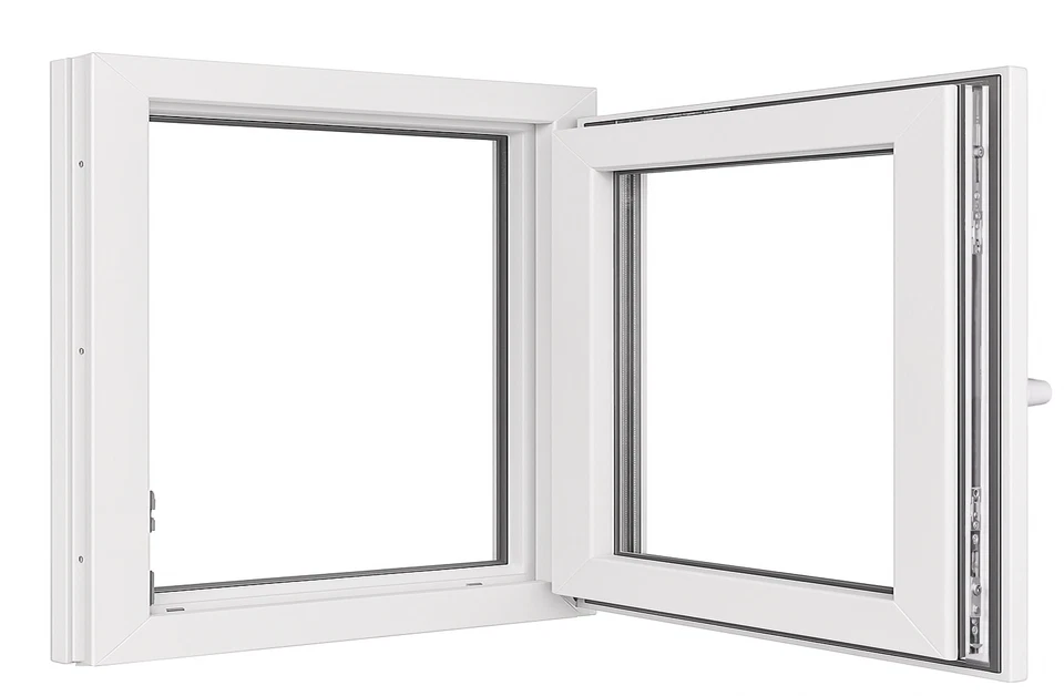 Kunststoff Fenster Kellerfenster 2-fach Weiß Dreh Kipp PREMIUM - ALLE Größen - Bild 2 von 4