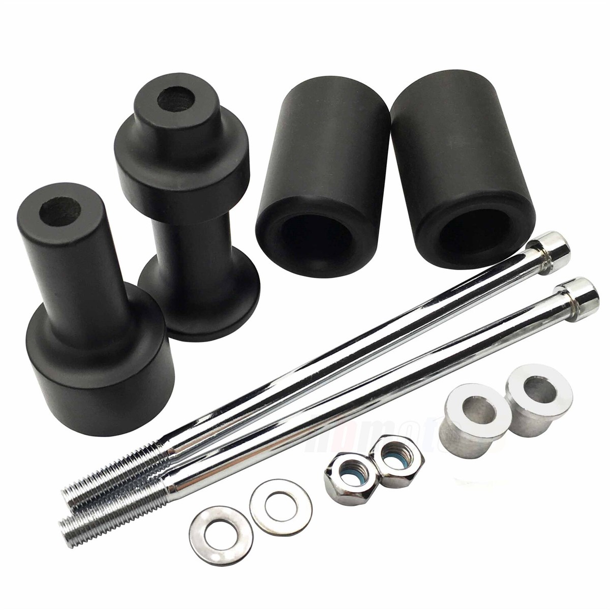 Black Delrin No Cut Frame Slider Crash Protector For 2003-2006