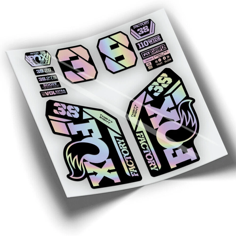 - SENZA MARCHIO/GENERICO - WP433 ADESIVI FORCELLA FOX 38 FACTORY 2021 - 2024 SET DECALS