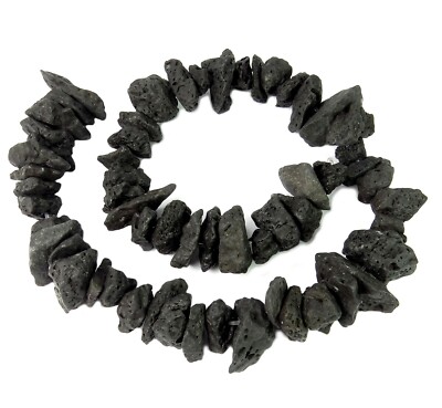   Lava große Splitter Nuggets ~ 12-20 mm Lava-Felsen Perlen Strang für Kette  