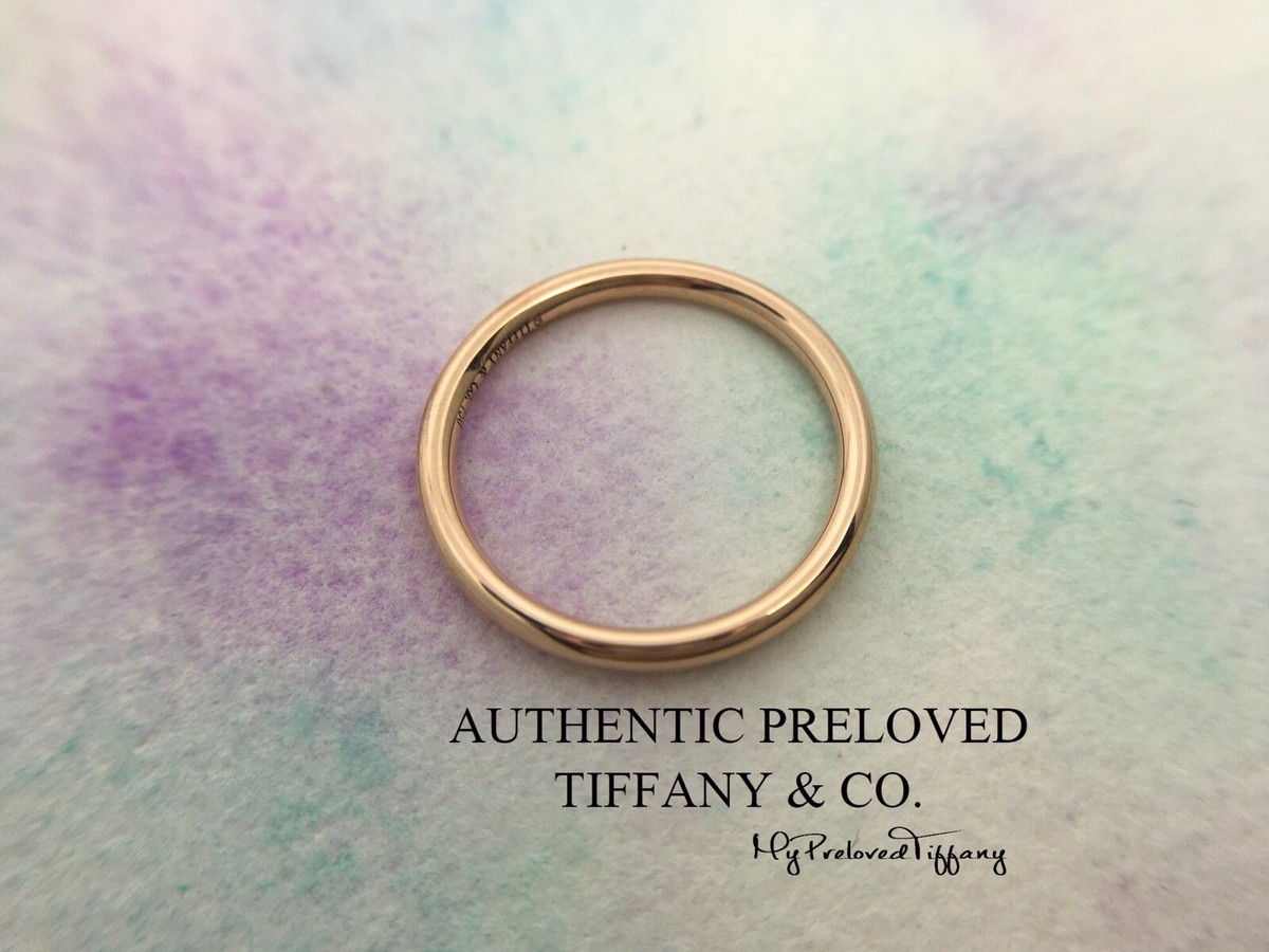 Tiffany ティファニー　エターナルサークル　ローズゴールド750 Mint Retired Authentic Tiffany & Co Bezet Rose Gold 750 Ring