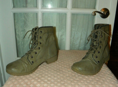 taupe combat boots