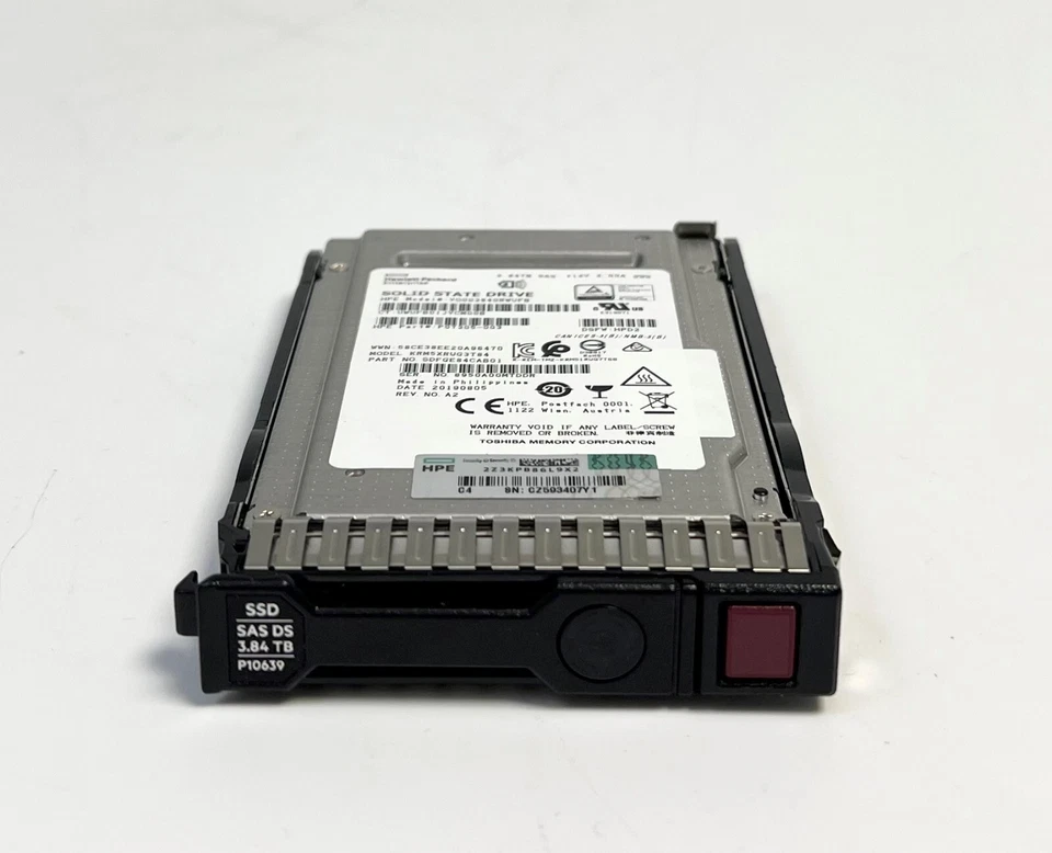 HPE 3.84TB SAS P10444-B21 12G Read Intensive SFF (2.5-Inch) SC Value SAS RM5 SSD
