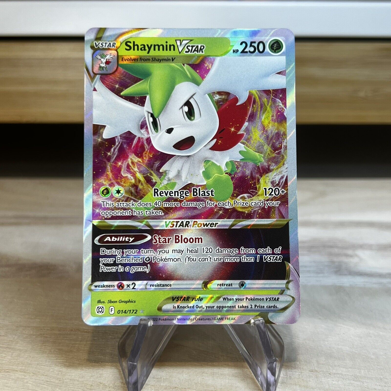 Shaymin V STAR 014/172 Ultra Rare Holo Pokemon Brilliant Stars NM