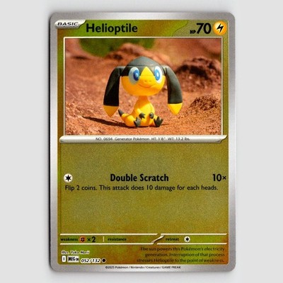 Helioptile  (Reverse) - MEG 052/132 - C NM / Mint ME01: Mega Evolution Single