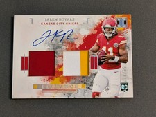 2025 Panini Impeccable - Jalen Royals Elegance Helmet RPA Silver 55/60 - Chiefs 