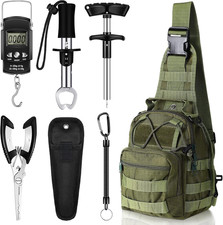 7 Pcs Fishing Backpack with Fishing Tool Kit Fish Gear Pliers Equipment Include