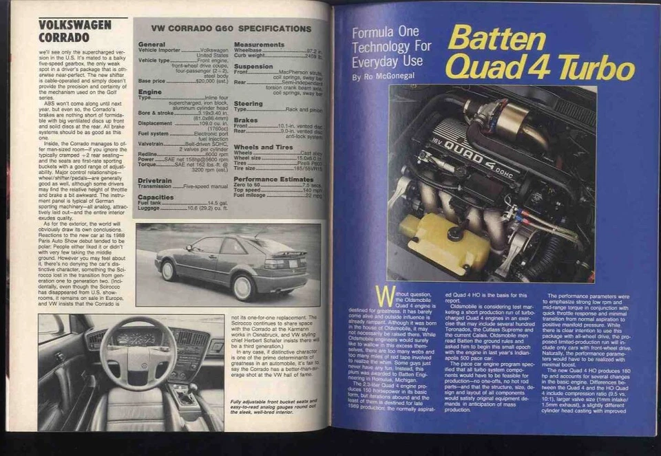 Porsche Speedster Ford Pante Sports Car of the World 1989 MOTOR TREND Magazine - Image 3 of 4