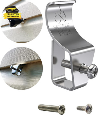 Vinyl Siding Hooks - Vinyl Siding Clips for Hanging Outdoor Decorations for Pati