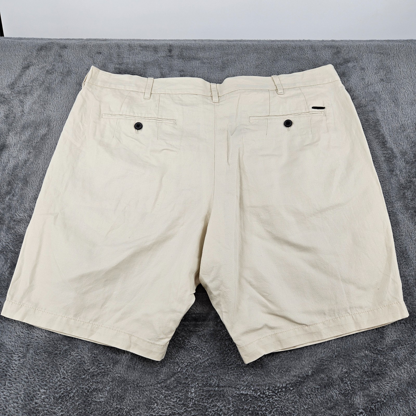 Autograph Linen Blend Tailored Shorts Ecru Waist UK 42 image 2