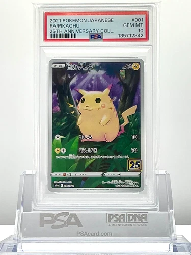 PSA 10 FA / PIKACHU 2021 POKEMON JAPANESE S8a 001/028 25TH ANNIVERSARY COLL.