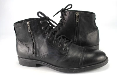 Geox Gr.42 Herren Komfort Halbschuhe Boots Leder Schwarz TOP  L 954 - Bild 1 von 4