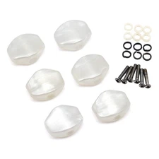 6Pcs Guitar Tuning pegs Tuners Machine Head Small Square Buttons White Pearl