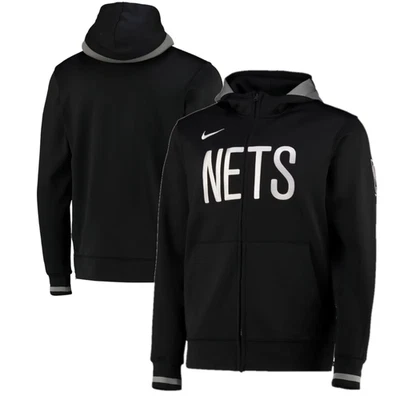 Brooklyn Nets NBA Hoodie Herren Nike Thermaflex Zip Kapuzenpullover - Neu