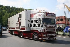 LKW Foto Scania R-Series Kühlsattelauflieger Deutschland weiß Jens Bode T #b2sm