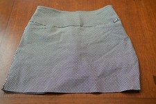 S.C. & Co Black White Geometric Skort Sz MED Pull On Stretch Golf Tennis 18"