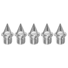 5pcs Track Spikes 1/4 Inch Alloy Steel Replacement, Silver Tone