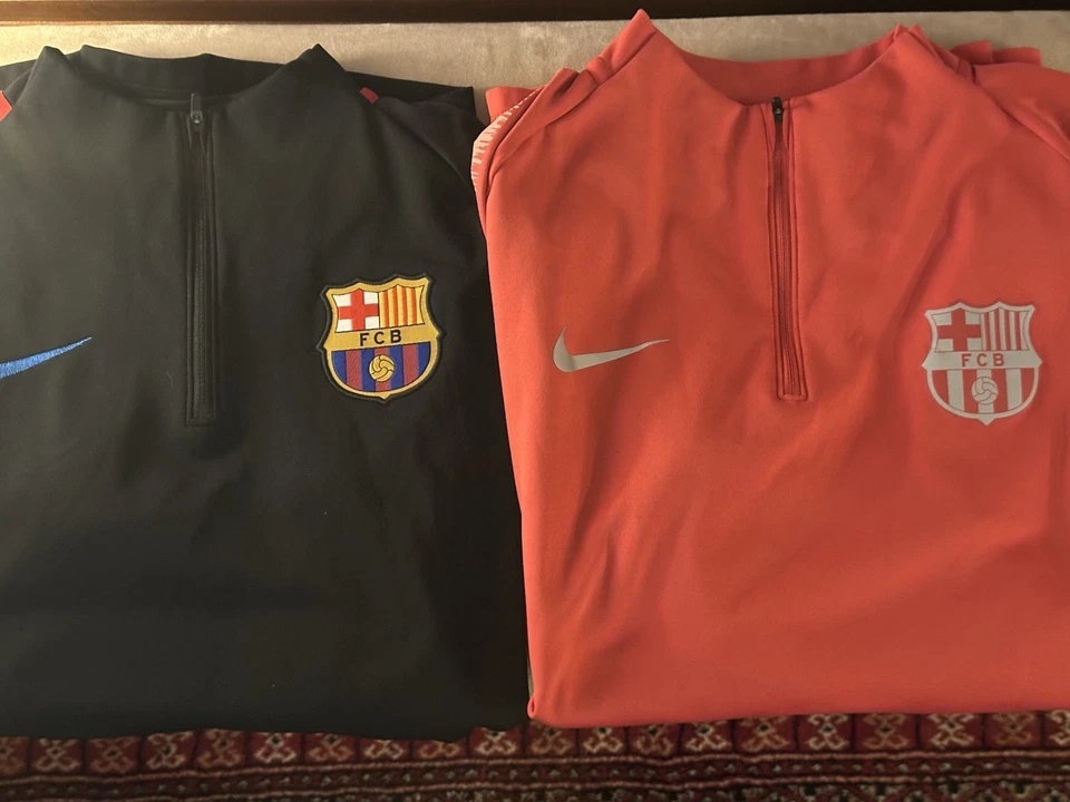 Nike FC Barcelona тренировочные топы лот из 3 — мужской пуловер L и XL и fu - Изображение 2 из 4