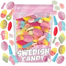 BUBS Swedish Candy Mix 1.5 Pound Bag with 14 Flavor Variety, Sweet and Sour Foam