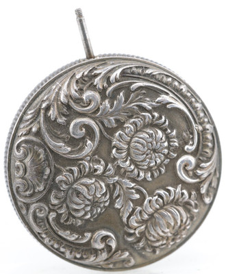 REPOUSSE STERLING SILVER NEW ENGLAND USA 228639 POCKET WATCH, 29.5mm (A11)