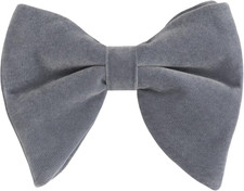 Velvet Pre-tied Adjustable Bow Tie for Men Oversize Formal Solid Tuxedo Bowtie
