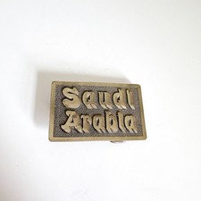 VINTAGE SOLID BRASS BELT BUCKLE SAUDI ARABIA