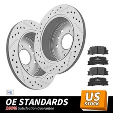 269mm Rear Drilled Disc Rotors Ceramic Brake ...
