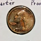 1961 Toned Silver Proof Washington Quarter